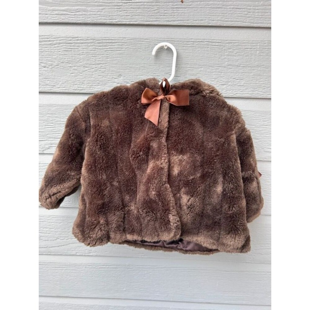 Bearington Baby Brown Fur Bear Coat- Sz 6-12 months